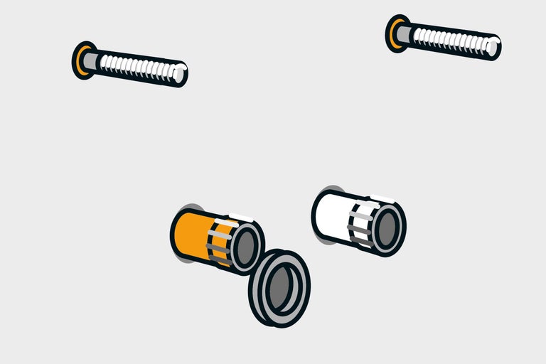 Illustration av skruvar och pluggar