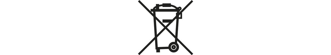 Symbol för bortskaffande av elektriska apparater