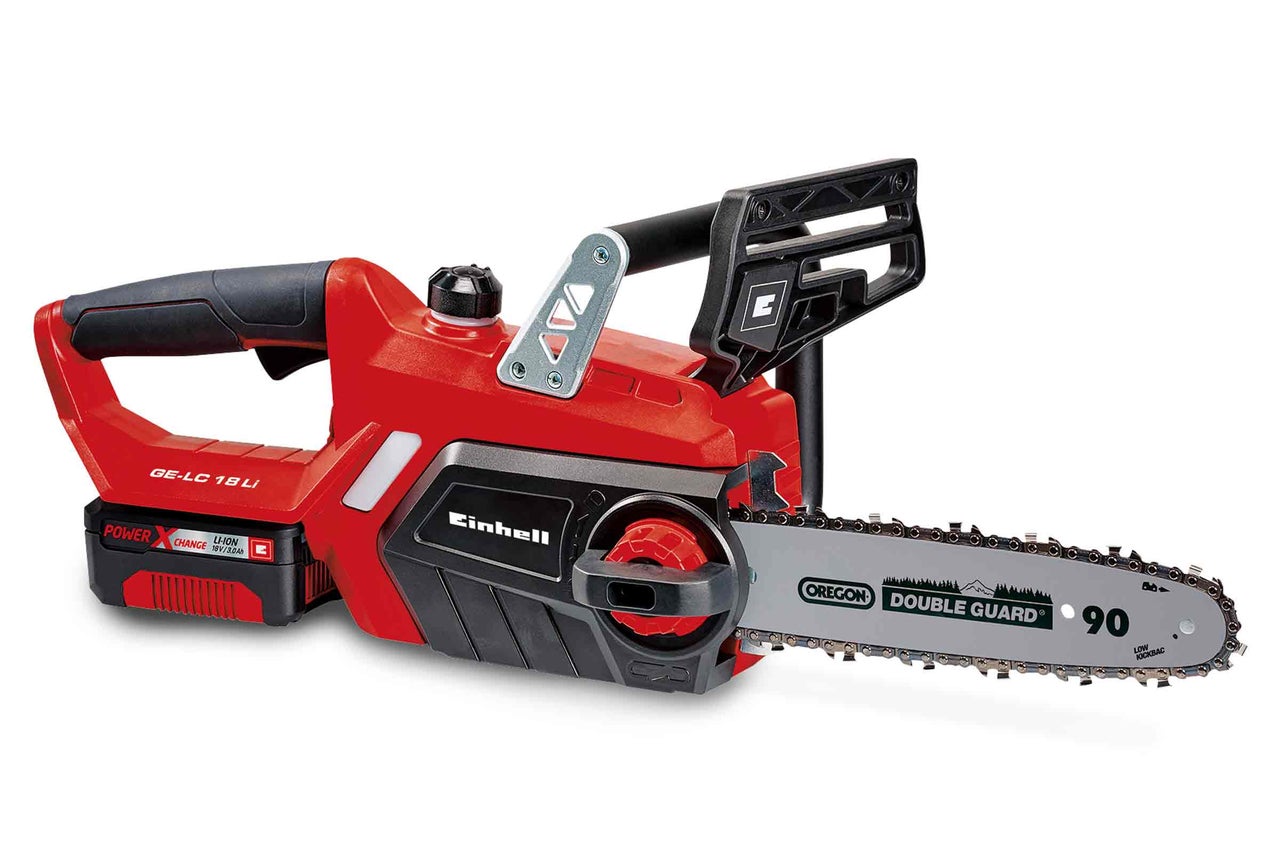 Einhell batteridriven motorsåg med Oregon svärd