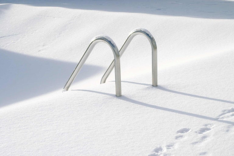 Poolstege i snön