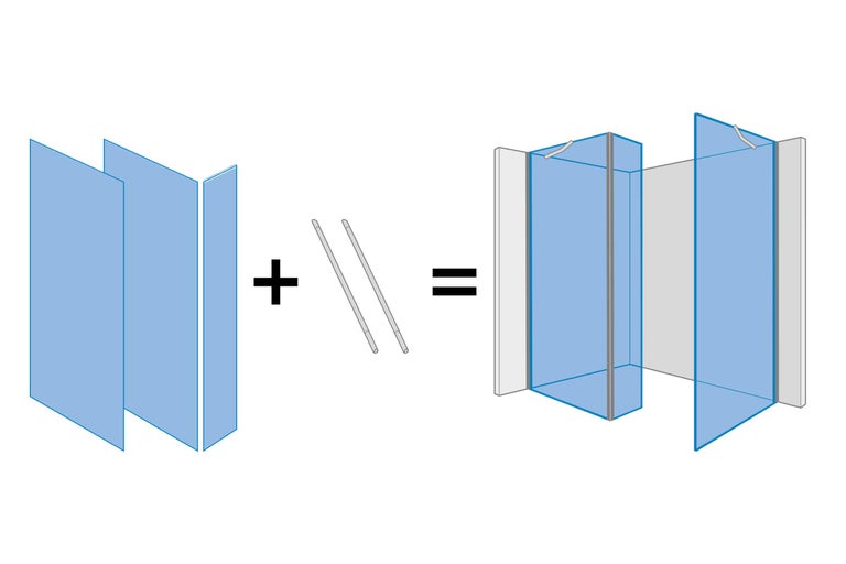 Montering av en duschkabin med monteringselement