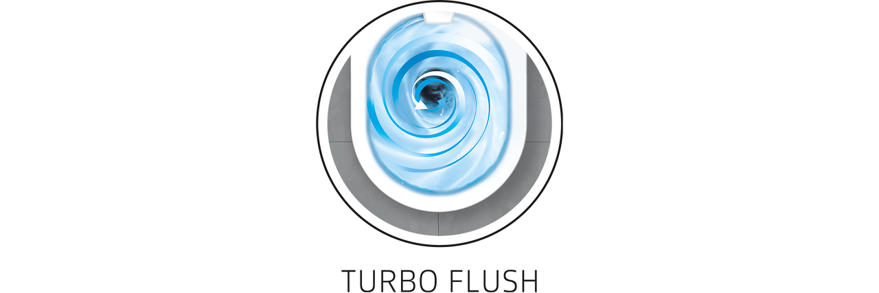 Turbo Flush-symbol för toaletter