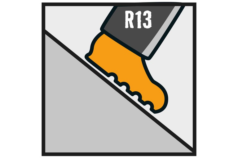Symbol för halkskyddsklass R13