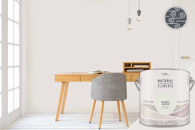 Kontor med lerfärg Weisheit, Salbei, ljusgrå från Style Color Natural Elements