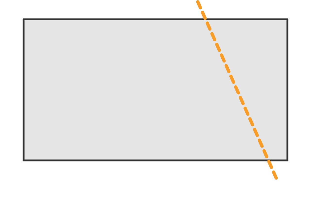 Rektangel med diagonal markering