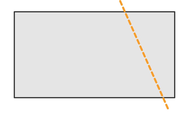 Rektangel med diagonal markering