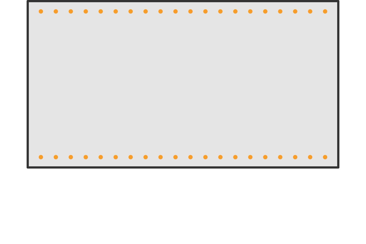 Illustration av en perforerad platta