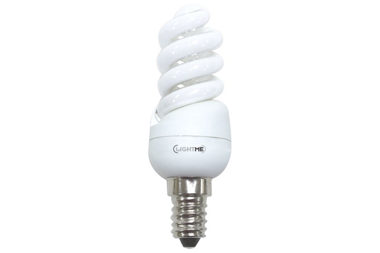 Energisparlampa med E14 sockel och spiralformat rör