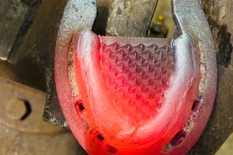 Glödande hästsko med profil