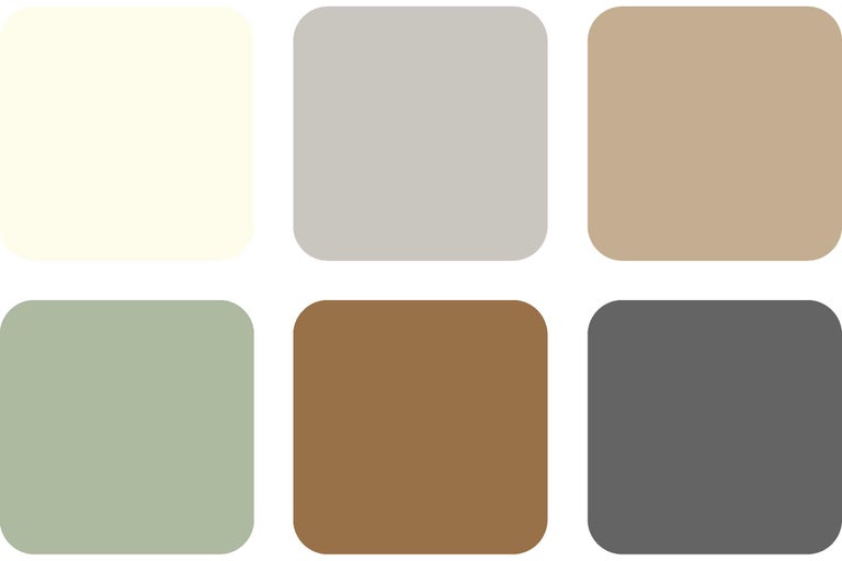 Färgval med sex nyanser