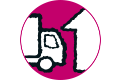 Lastbil med släp symbol
