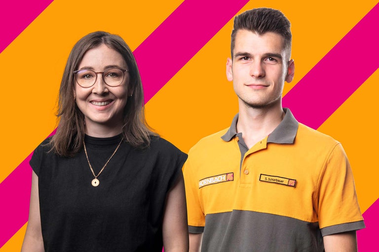 Foto av två Hornbach-anställda