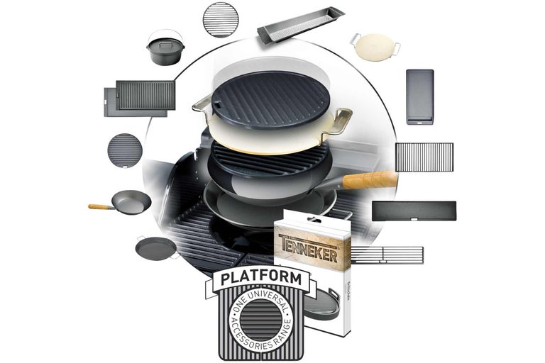 Tenneker Platform grilltillbehörssortiment med grillgaller, pannor, holländsk ugn och pizzasten