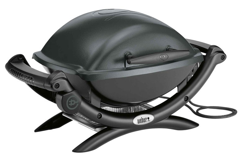 Weber elektrisk grill med lock och handtag