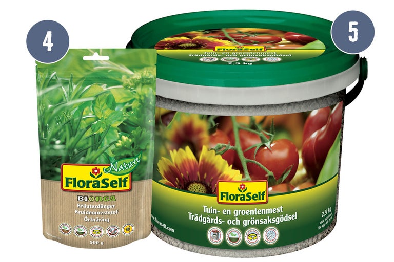 FloraSelf örtgödsel och trädgårdsgödsel set