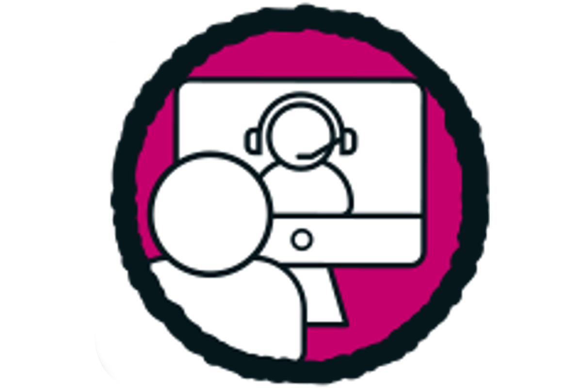 Symbol för onlinekonsultation