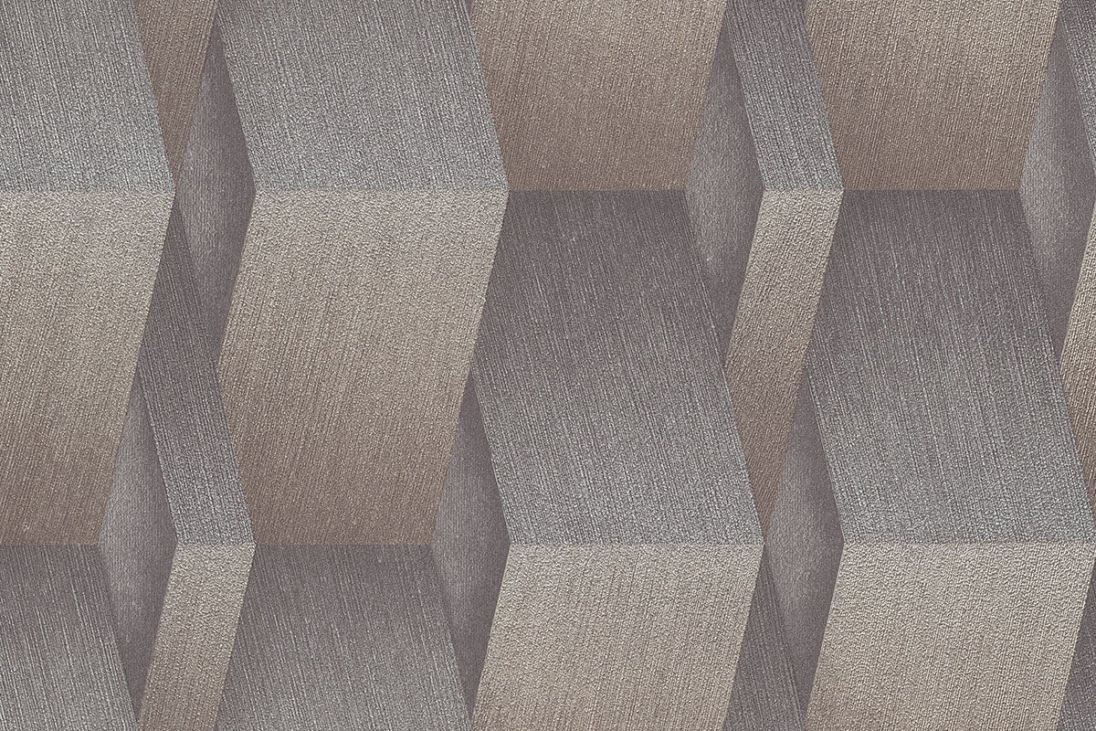 Tapet med geometrisk 3D-effekt