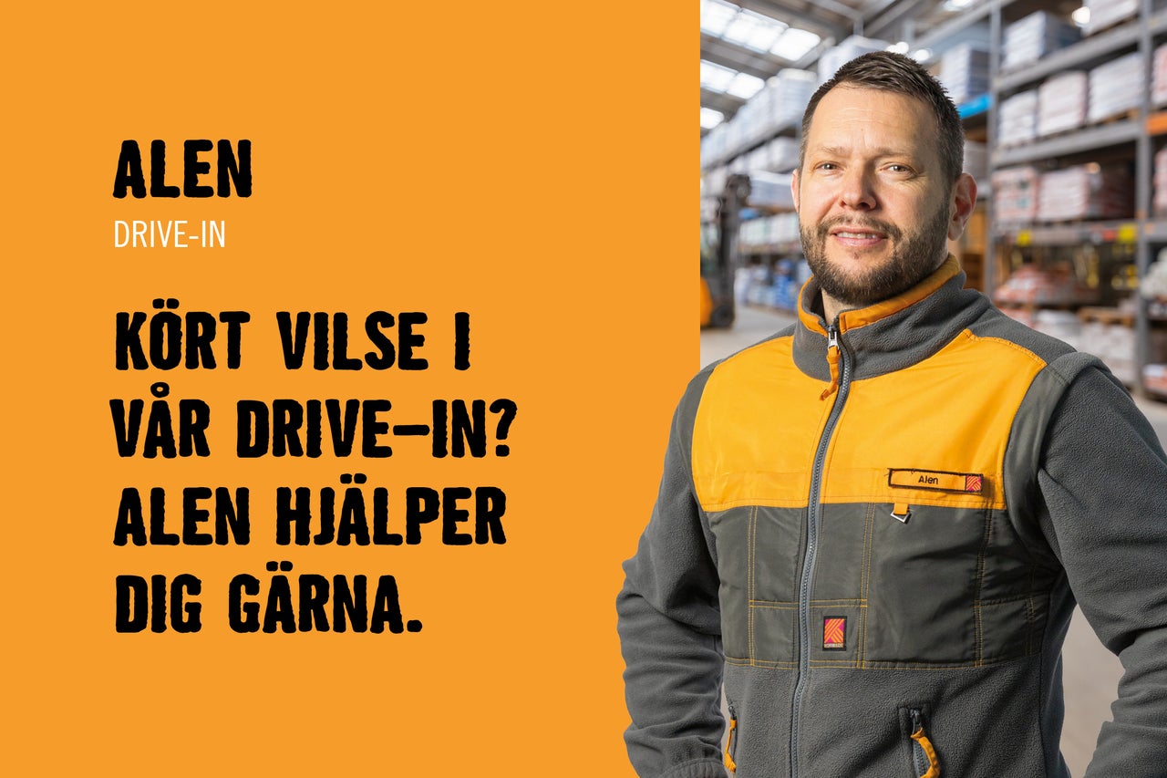 Hornbach reklam för Drive-In service med en vänlig medarbetare