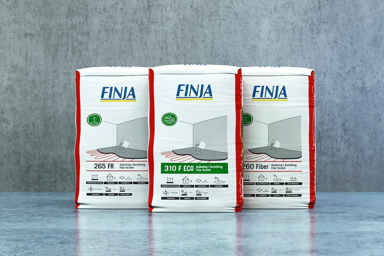 Tre säckar Finja golvbruk