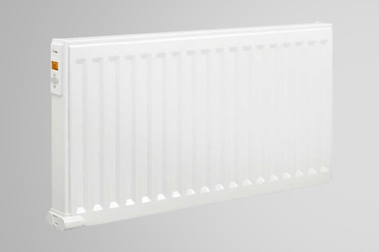 Vit elementradiator med digital termostat