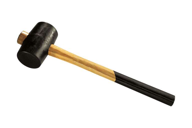 Gummiklubba med trähandtag