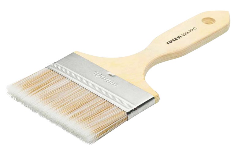 Platt pensel med trähandtag, 100 mm bred