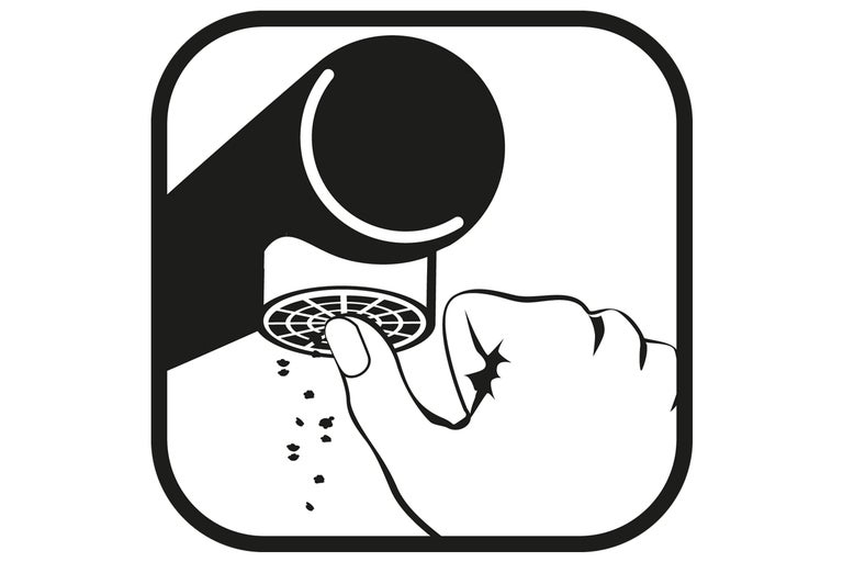Symbol för rengöring av kranfilter