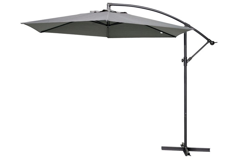 Frittstående parasoll med fotkryss