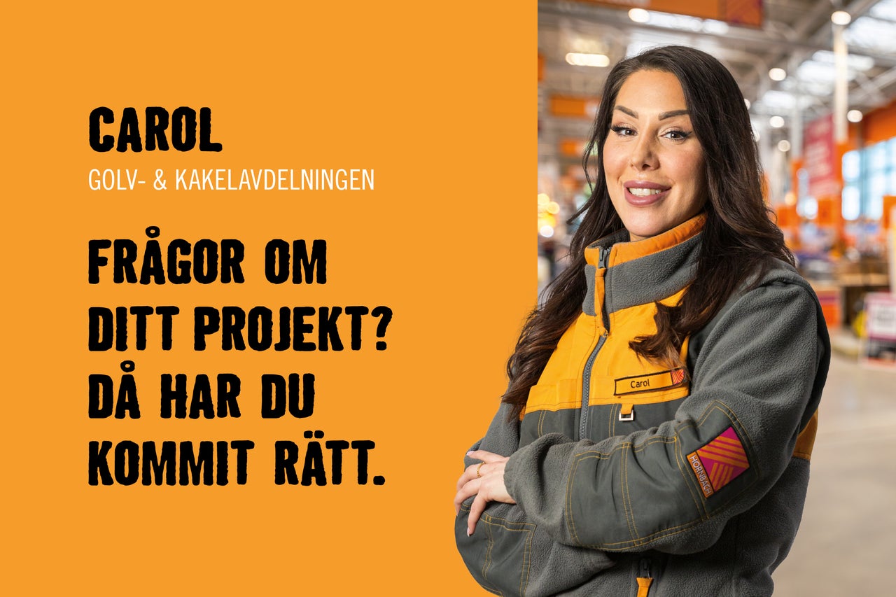Carol från kakelavdelningen på Hornbach finns här för att svara på frågor om ditt projekt.