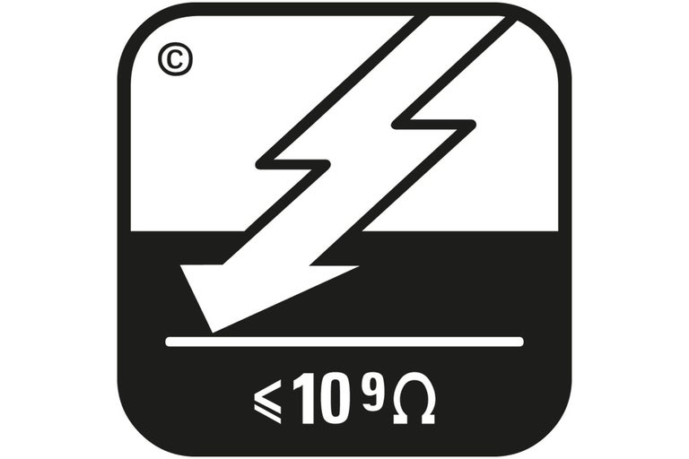 Symbol för läckmotstånd mindre än 10 upphöjt till 9 ohm