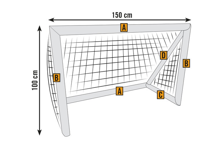 Fotbollsmål med måtten 150 x 100 centimeter