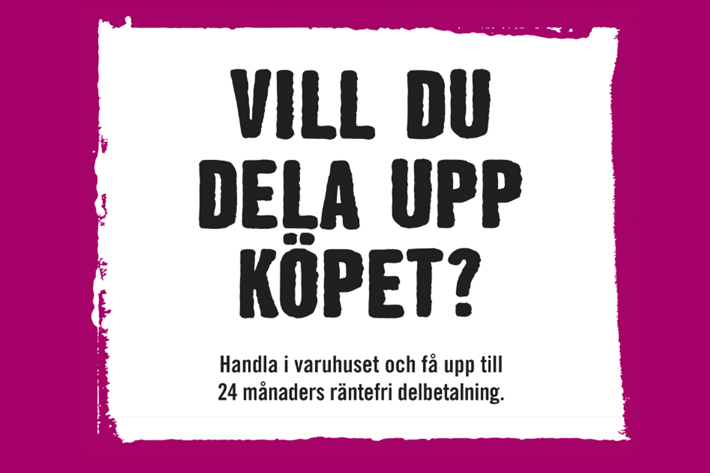 Information om delbetalning hos Hornbach