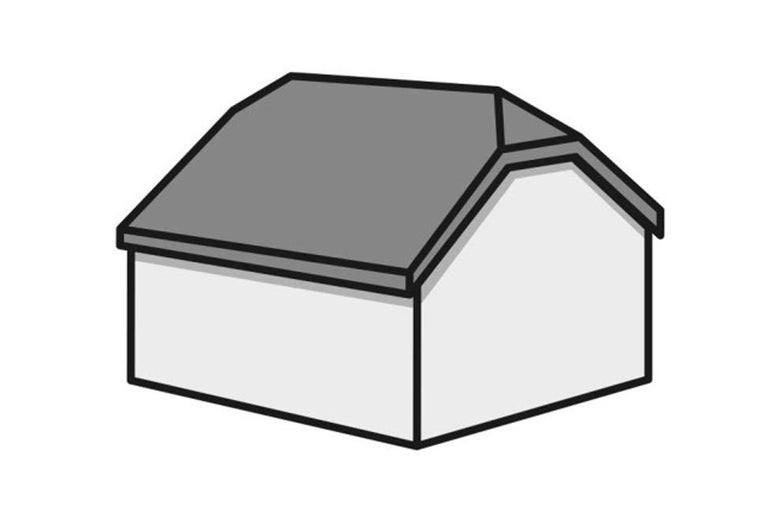 Symbolisk representation av ett hustak