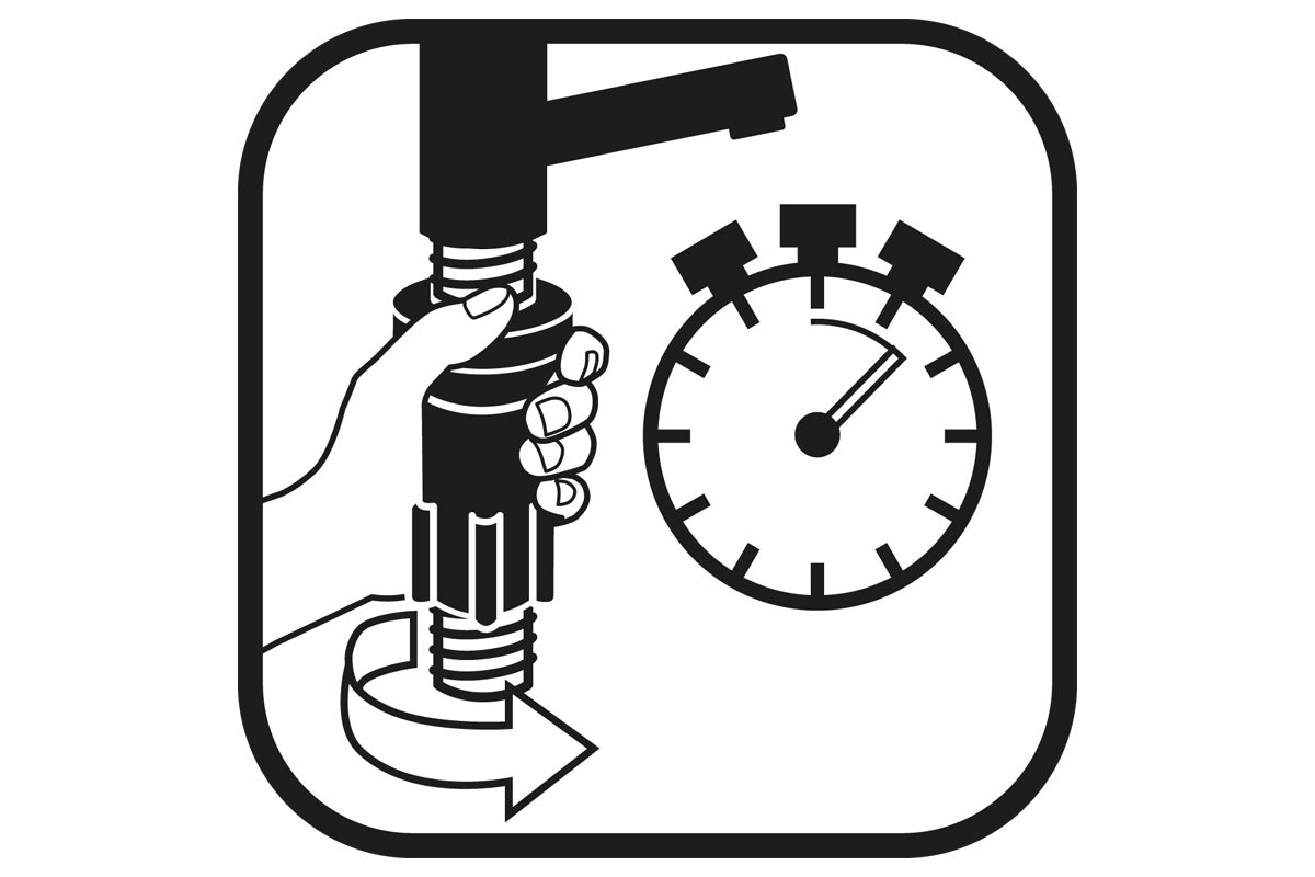 Symbol för snabb montering av en armatur