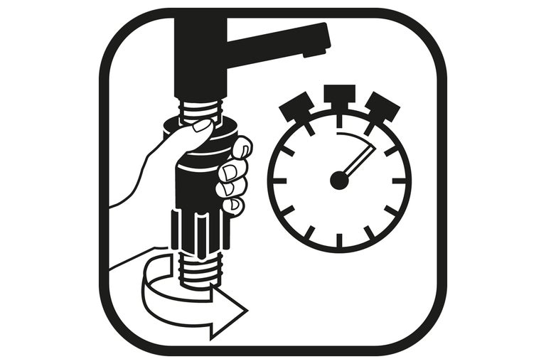 Symbol för snabb montering av en armatur