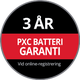 Tre års PXC batterigaranti vid onlineregistrering