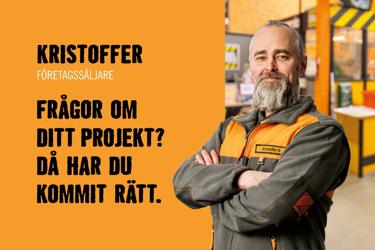 Kristoffer, säljare, svarar på frågor om ditt projekt.