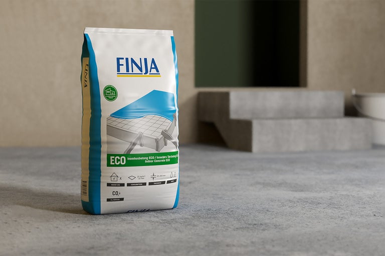 Finja logotyp, säck inomhusbetong ECO