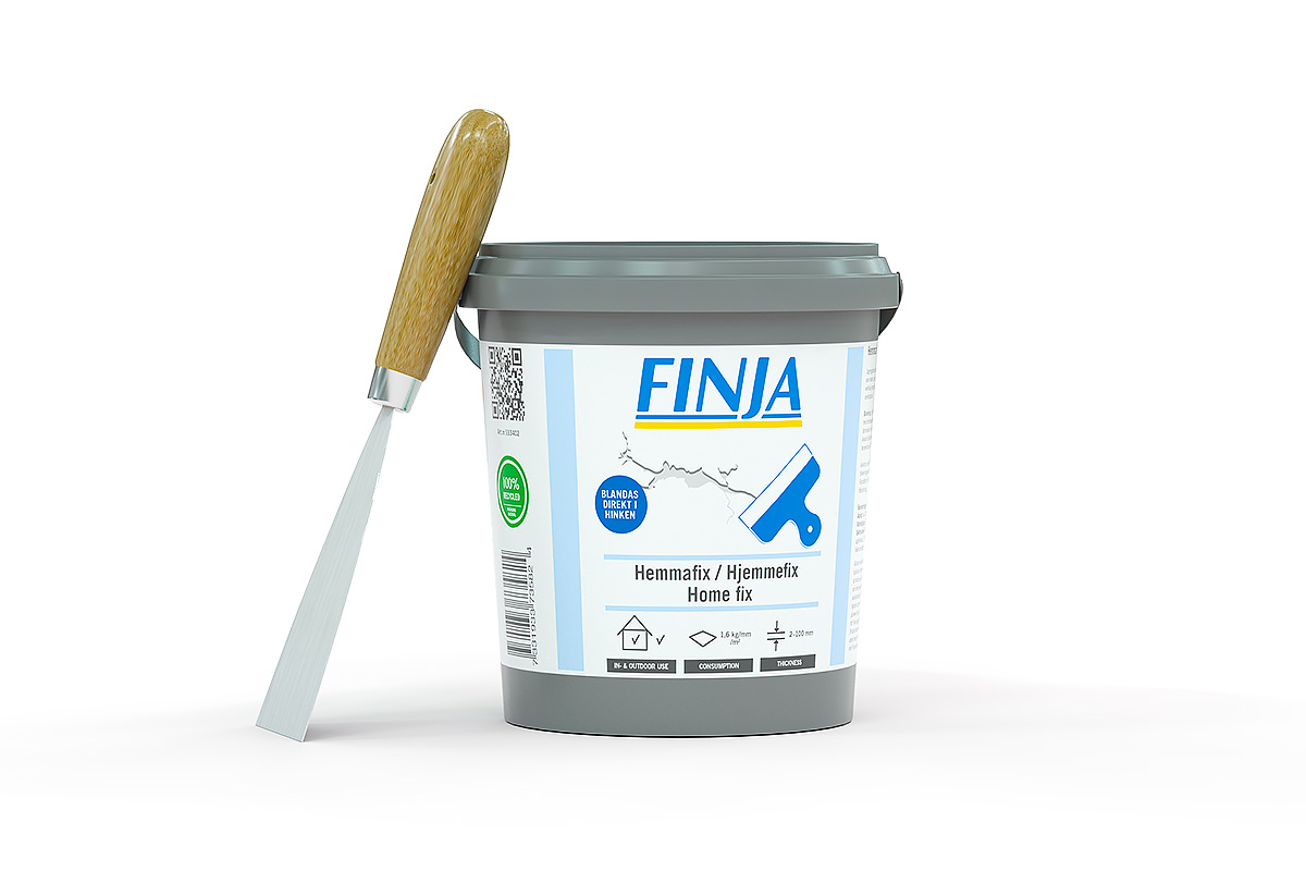 Finja Hemmafix Homefix reparationsspackel i hink med spackel
