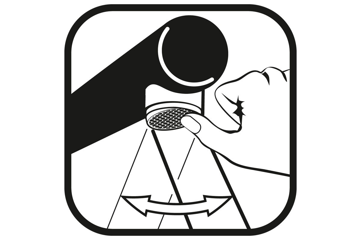 Symbol för en vridbar vattenkran