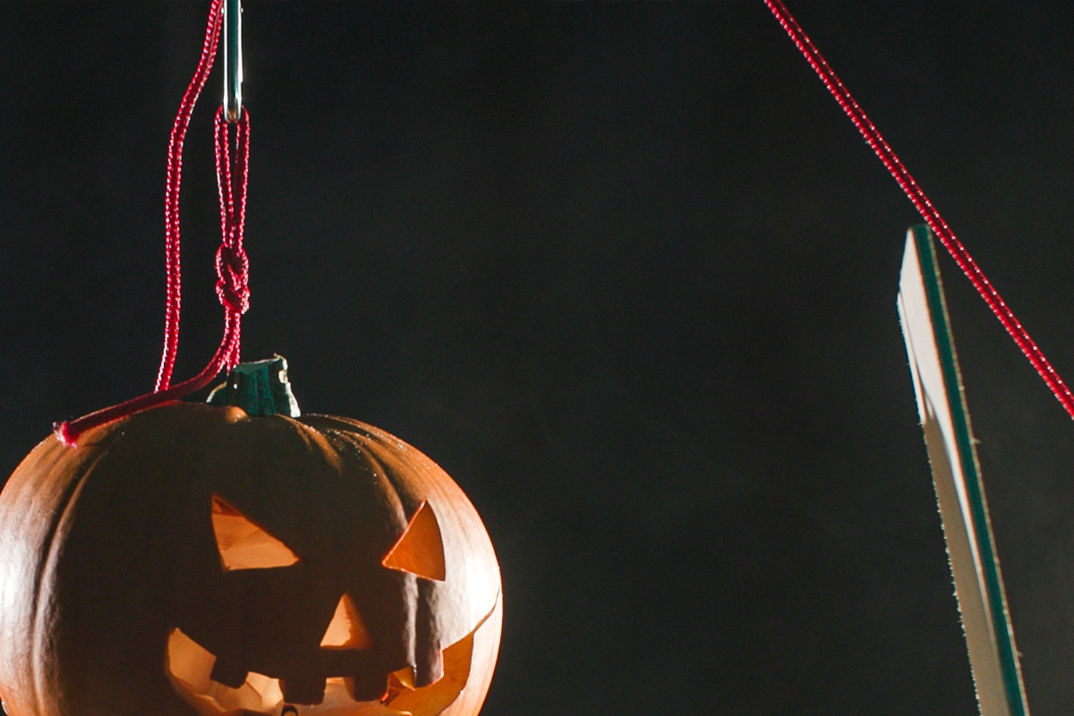 Snidad pumpa för Halloween dekoration, hängande