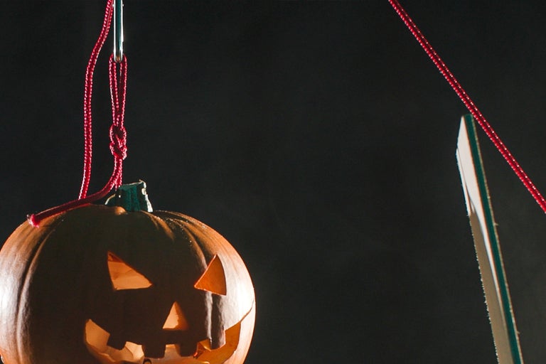 Snidad pumpa för Halloween dekoration, hängande