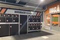 Hornbach Hämta-station med numrerade fack