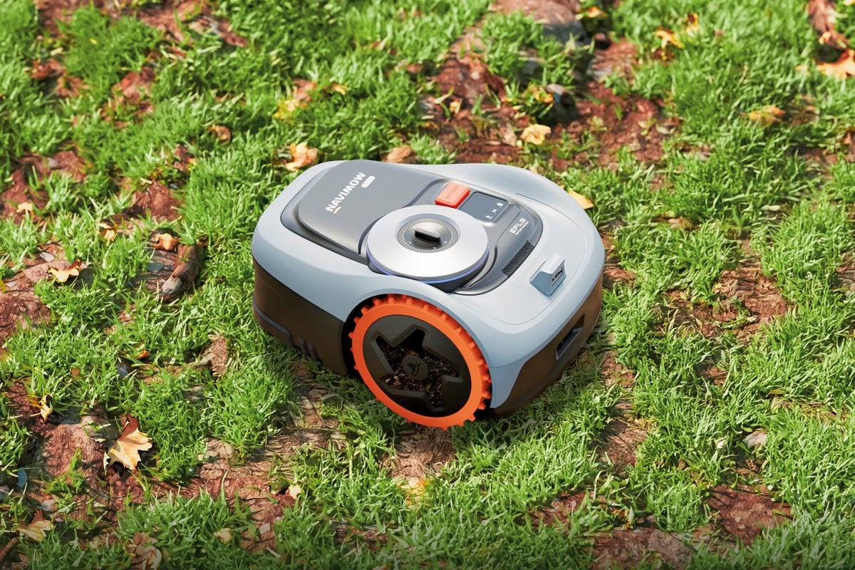 Robotgräsklippare på gräsmatta