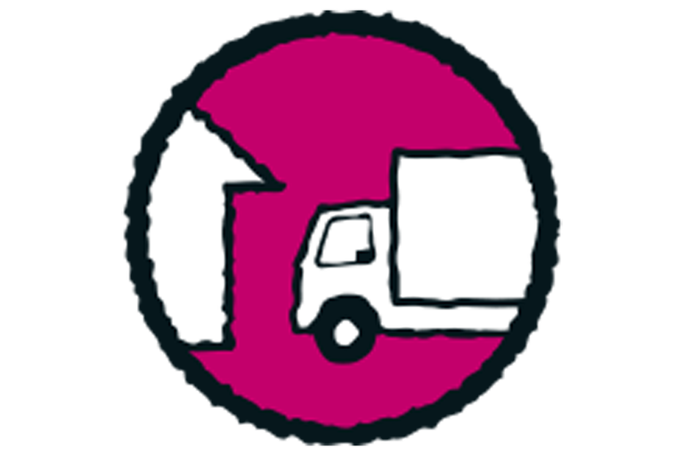 Symbol för lastbilsleverans