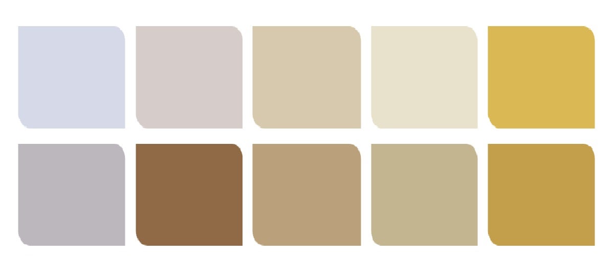 Färgprover med olika nyanser