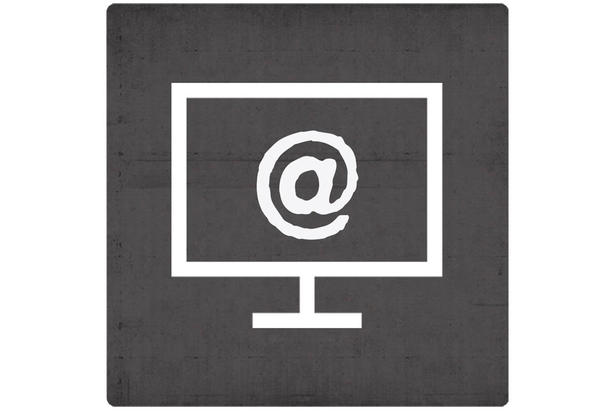 E-postsymbol på en skärm
