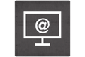 E-postsymbol på en skärm E-postsymbol på en skärm