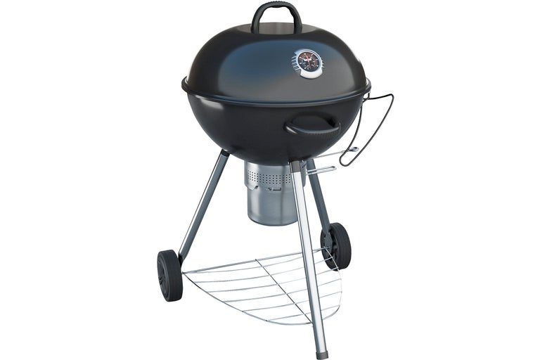 Kolgrill med locktermometer och förvaringsgaller