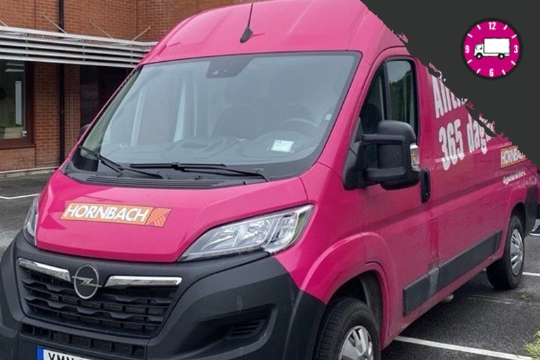 Hornbach skåpbil för leverans av varor